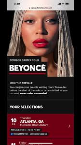 Beyonce Cowboy Tour Access Code