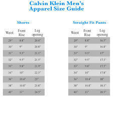 Calvin Klein Size Chart Us Www Bedowntowndaytona Com