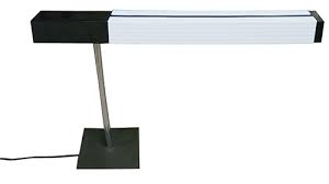 Atomic decor vtg avocado 50s. Vintage Black White Lightolier Desk Lamp Lost And Found