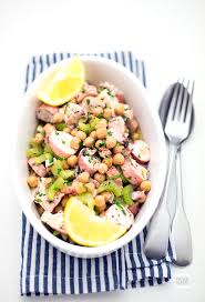 In a medium bowl, combine farro, chickpeas, celery, parsley. Insalata Di Polpo E Ceci Barbara Toselli