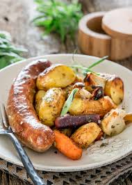 From casseroles and traybakes to how to cook sausages. Baked Sausages With Apples Sheet Pan Dinner Jo Cooks