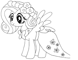 My Little Pony Fluttershy Kleurplaat My Little Pony Kinderkleurplaten Kleurboek