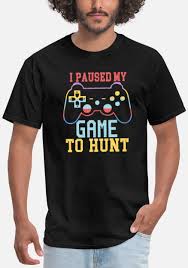 I Paused My Game To Hunt Video Gamer Easter Egg Men S T Shirt Spreadshirt Video Game Easter Eggs Gaming Shirt Mens Tshirts
