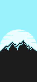 Iphone Wallpaper Blue Mountain logo minimalist design mountain logo in vector. iphone wallpaper blue