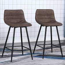 See more ideas about stools for kitchen island, counter stools, bar stools. Buy Retro Counter Stools Set Of 2 Pieces Leather Bar Stools Barstools For Kitchen Modern Dining Chairs With Low Back Counter Height Stools Kitchen Island Chairs Brown Online In Indonesia B08cksx5mf