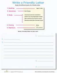 The date, the greeting (dear whoever), the body (this is where you say whatever you want to say), the closing (yours truly, for the opening greeting of a business letter, or a personal letter is a colon, for example: How To Write A Friendly Letter Worksheet Education Com