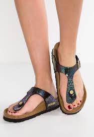 birkenstock gizeh teensandalen black multicolor meerkleurig zalando nl birkenstocks damesaccessoires dameskleding
