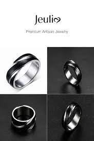 Check This Out From Jeulia Jeulia Black Simple Titanium Steel Men S Band In 2021 Cool Mens Wedding Bands Steel Wedding Ring Mens Wedding Bands