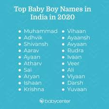 Sort through our listing of common indian baby boy names to find even more popular options. Top Baby Boy Names Of 2020 Baby Names Babycenter India