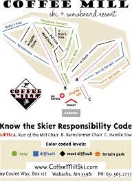 Must be 18 years old! Trail Map Coffee Mill Ski Area