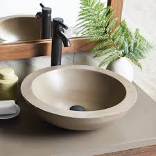 morro concrete vessel bathroom sink