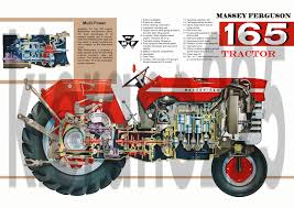 1.2 massey ferguson mf165 tractor parts features. Vintage Massey Ferguson Tractor 165 135 Poster Brochure Leaflet A3 Very Rare Massey Ferguson Tractors Massey Ferguson Tractors