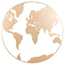 Decorazione Da Parete Planisfero In Metallo Dorata 70x70 Cm Maisons Du Monde Map Wall Art World Map Wall Art World Map Wall