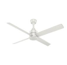 Mount the ceiling fan in a ceiling plate of metal that binds to the wooden beams in the ceiling, and let the fan hang ball fan support. Hunter Industrial 76016 White 120 Volt Trak 72 4 Blade Outdoor Led Ceiling Fan With Remote Control Lightingdirect Com