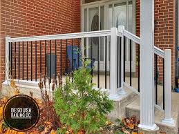 Metal balusters & wood steps. The Top 55 Porch Railing Ideas Exterior Home And Design