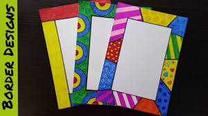 How To Make Easy Page Border Designs For Assignment School Projects Page Borders Design Border Design Colorful Borders Design How to make assignment front page. page borders design border design
