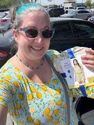 Buying this year's lemon romper while wearing last year's