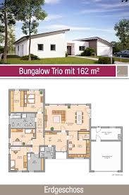 bungalow trio garage tolle optik und viele extras kern haus grundriss bungalow haus grundriss haus bungalow
