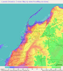 Map of luanda area hotels: Elevation Of Luanda Angola Elevation Map Topography Contour