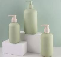 200/250/300/400/500ml HDPE Plastic Lotion Pump Bottle Green Frosted Shampoo Shower Gel Dispenser Body Lotion Bottle With Pump