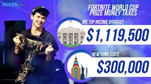 (photo by steven ryan/getty images). Inven Global On Twitter Fortnite World Cup Champion Bugha Is Estimated To Pay About Half Of His Earnings In Irs State Taxes Fortniteworldcup Https T Co Fwfgokxmqu