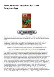 This mournable body by tsitsi dangarembga 284 pp. Pdf Download Pdf Nervous Conditions By Tsitsi Dangarembga Page 1 Created With Publitas Com