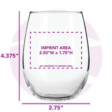 image result for size of etch on stemless wine glass wine