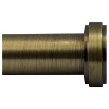 This curtain rod set is available in three finishes: Urbanest Steel Button Curtain Rod 3 4 Antique Brass 28 48 Walmart Com Walmart Com