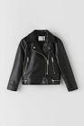 LEATHER BIKER JACKET Zara