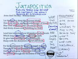 Juxtaposition English Language Features