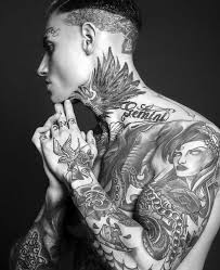 Pin By Gaston Guedes On Tattoos Full Body Tattoo Full Neck Tattoos Neck Tattoo