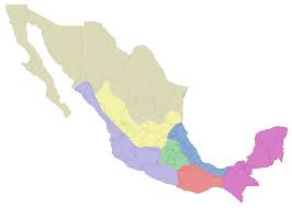 Mapa de regiones de mesoamérica con aridoamérica y oasisamérica. Lugares Inah Regiones Culturales