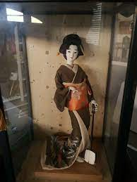 Hand made porcelain japanese geisha doll in very detail silk brocade costume customers also shopped for. Vintage Japanese Geisha Doll In 21 Glass And Similar Items
