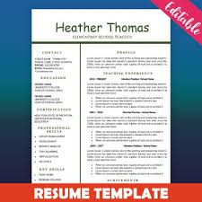 Get hired 2x faster w/ america's top resume templates. Teacher Resume Template One Page Worksheets Teaching Resources Tpt