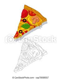 Choose any of 4 images and try to draw it. Pizza Slice Sketch Comic Style Sketch Drawing Of A Fresh Pizza Slice Canstock