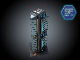 Sci Fi Futuristic Building 3d Model Futuristic Architecture Futuristic City Futuristic