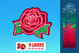 Download 3d Rose Svg By Svgocean Thehungryjpeg Com