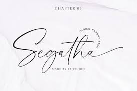 Brush script wedding invitation lettering. Laden Sie Segatha Font Otf Ttf