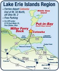 Lake Erie Shores Islands Region Map Of How To Reach The Miller Ferry Dock Catawba Shoresandislands Com Lake Erie Ohio Put In Bay Put In Bay Ohio
