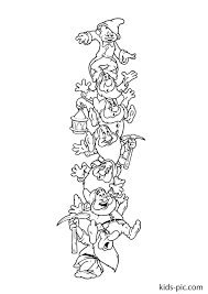 Printable coloring pages of snow white, bashful, happy and doc from disney's snow white and the seven dwarfs. Snow White And The Seven Dwarfs Coloring Pages Kids Pic Com
