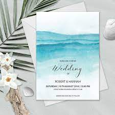 Beach Wedding Invitation Template Instant Download Editable Printable Pdf Ocean Wedding Invitations Beach Theme Wedding Invitations Beach Wedding Invitations