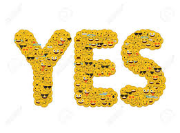 The Word Yes Written In Social Media Emoji Smiley Characters Stock Photo Picture And Royalty Free Image Image 93223884