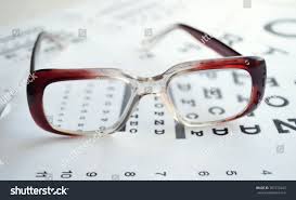 Glasses On Test Chart Chart Extreme Stock Photo Edit Now