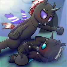Yaoi pinup changeling+thorax (mlp)