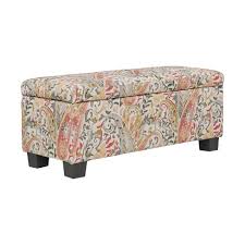 To reveal storage for your extra blankets and pillows. Lafayette Tufted Storage Ottoman Coral Paisley Handy Living Target