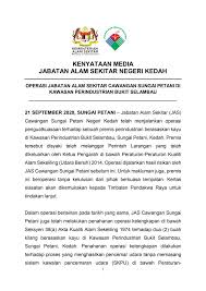 Terima kasih memberi kesedaran kepada masyarakat tentang alam sekitar. Kenyataan Media Jabatan Alam Sekitar Negeri Kedah Operasi Di Bukit Selambau Enviro Knowledge Center