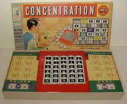 Intended here to help students learn vocabulary items by matching images and words. Milton Bradley Concentration Vintage 1950s Board Game Vintage Board Games My Childhood Memories Vintage Toys