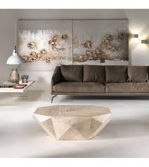 Fossil stone and marble coffee table. Coffee Table Diamond Medium Stones