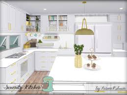 The sims 4 modern kitchen stuff. Serenity Kitchen Main Set Scandinavian And Ikea Inspired Kitchen For Your Simmies Found In Tsr Category Si Sims 4 Kitchen Sims 4 Kitchen Cabinets Sims House