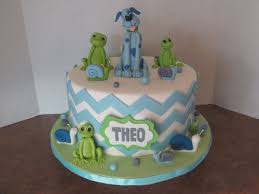 Frogs Snails And Puppy Dog Tails Baby Shower Cake Chevron Byrdie Girl Custom Cakes